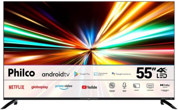 Smart TV 55” Philco PTV55G7EAGCPBL 4K LED Dolby Audio Bivolt