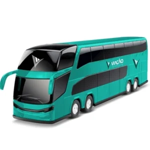 Mini Ônibus Infantil Petroleum Com 2 Andares 30cm Roma