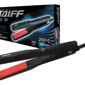 Prancha De Cabelo Alisadora Chapinha Elegance Red Íon Profissional 200ºc Bivolt Cor Preto 110V/220V Taiff
